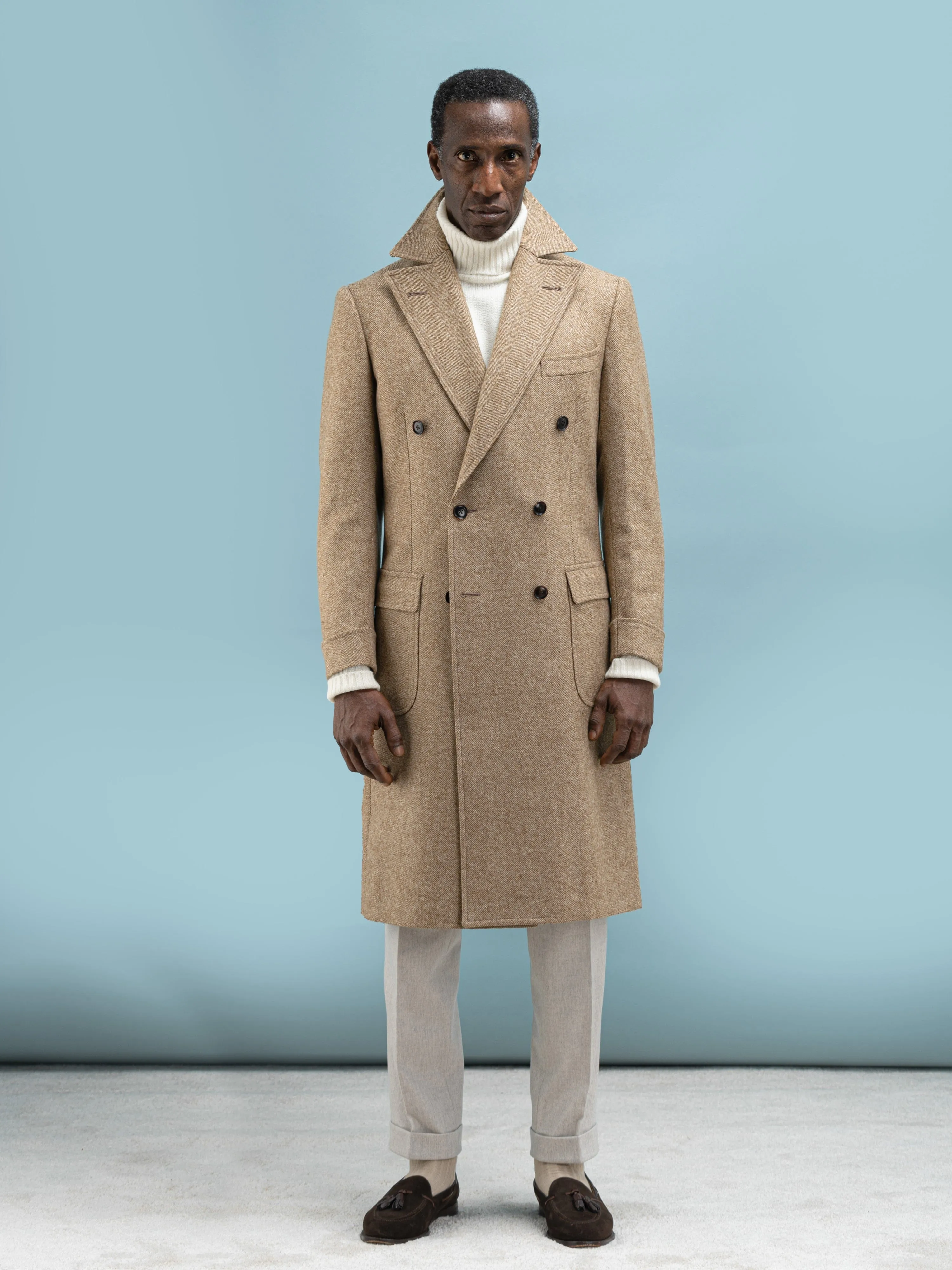 Herringbone Beige Coat