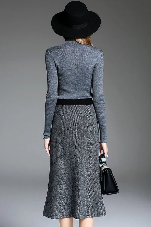 High Neck Wool Sweater