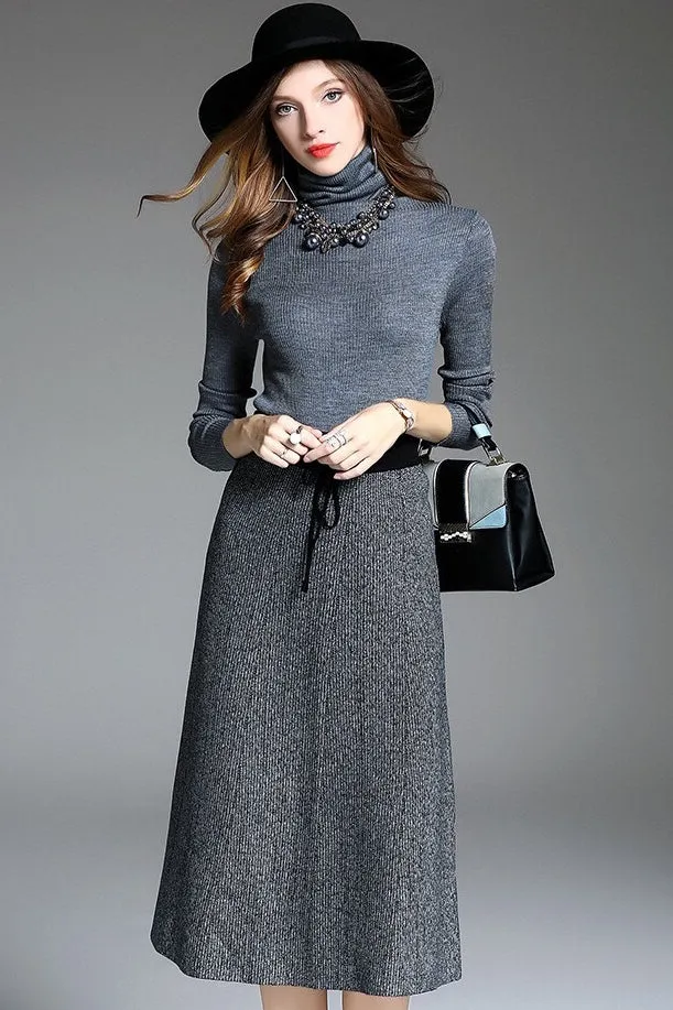 High Neck Wool Sweater