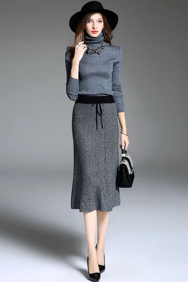 High Neck Wool Sweater