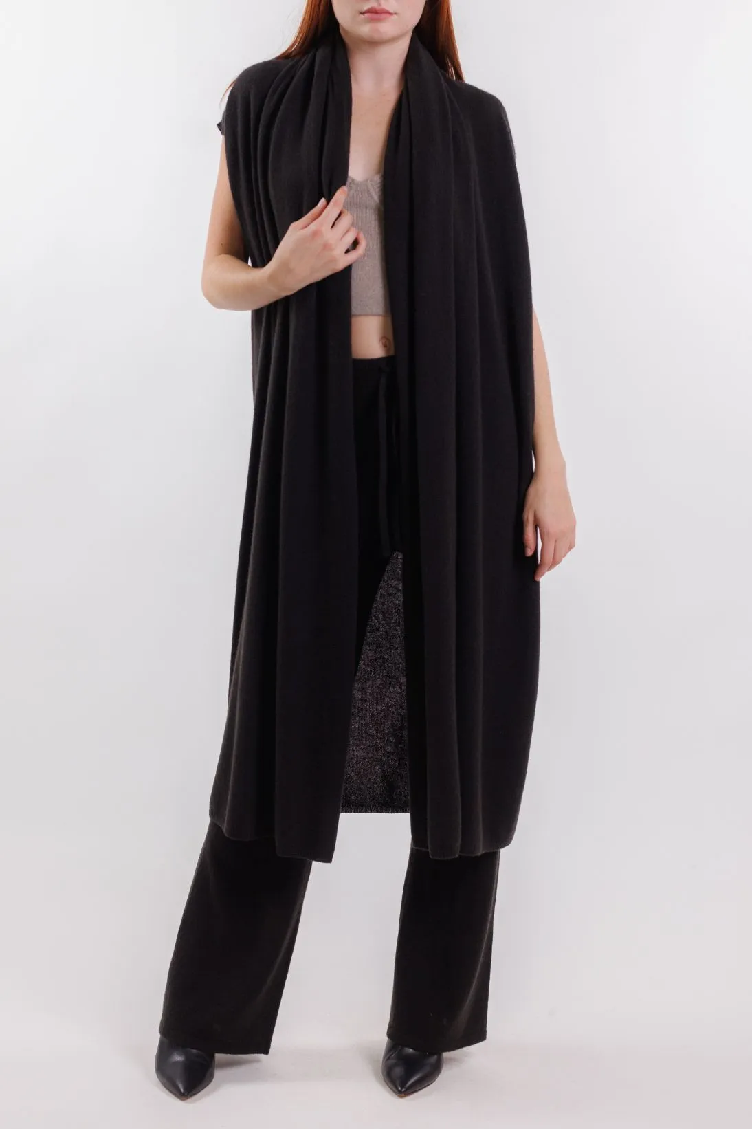 HOODED DRAPE DUSTER