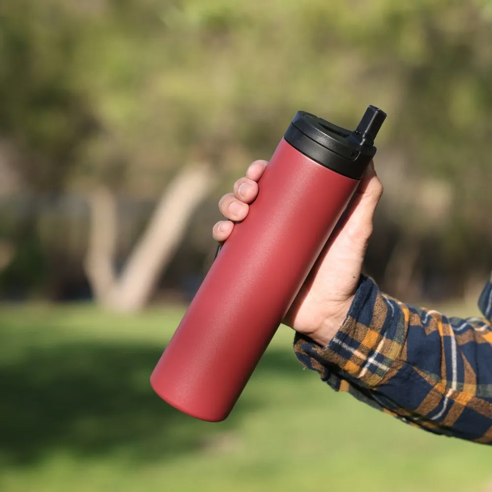 Iconic 20oz Sport Water Bottle - Burgundy