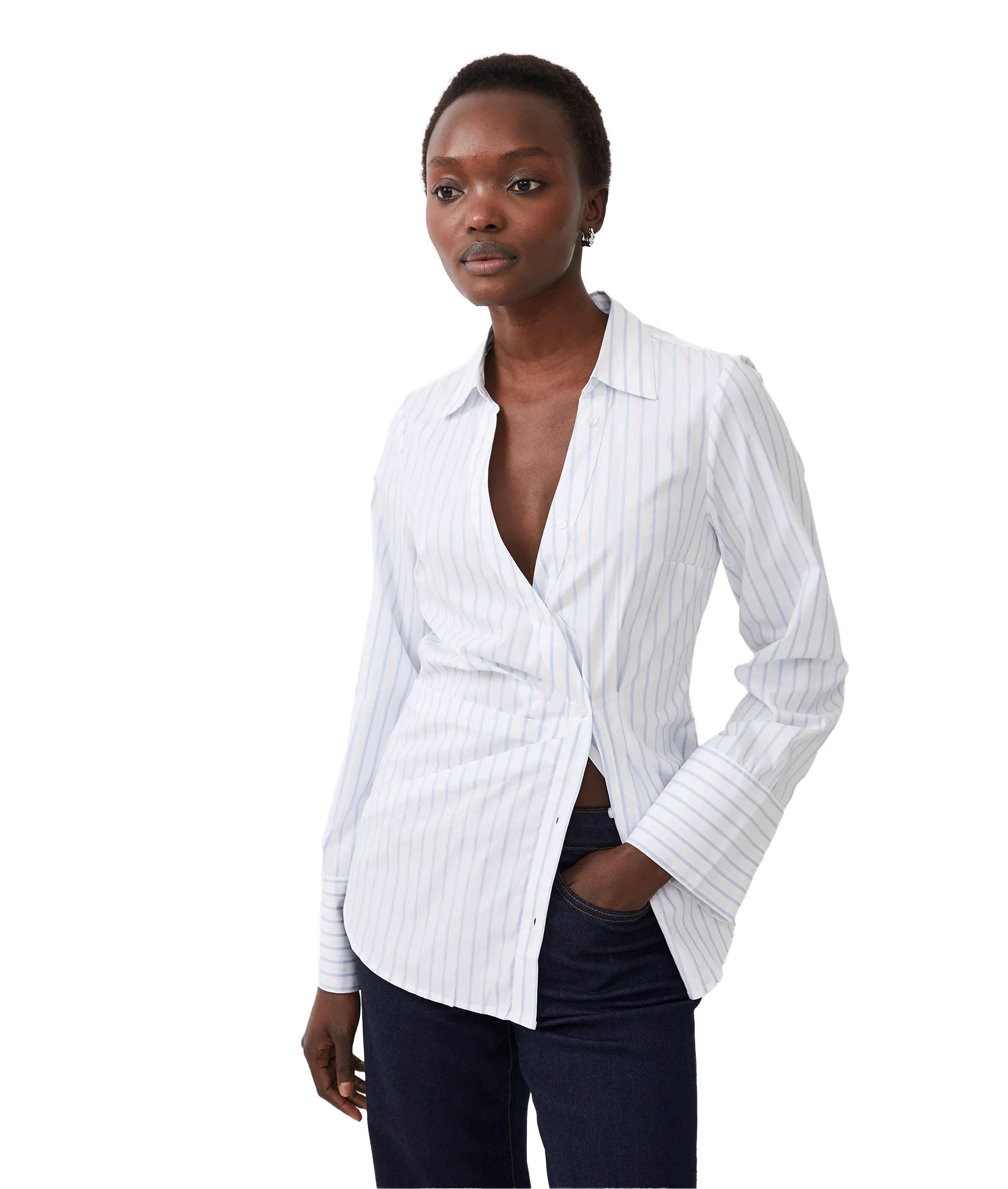 Isabelle Asymmetric Shirt - White