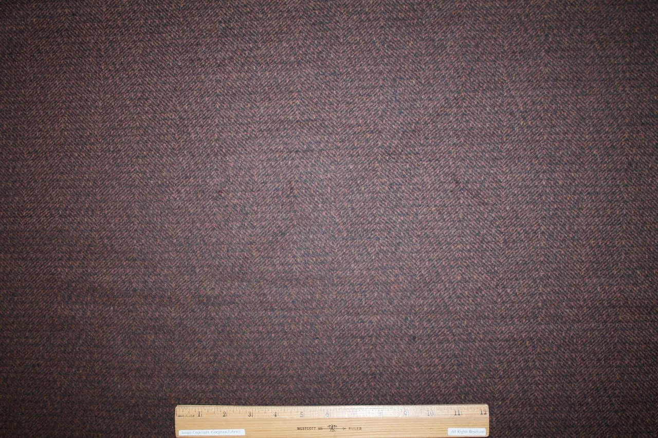 Italian Cashmere-Blend Herringbone Flannel - Brown/Black