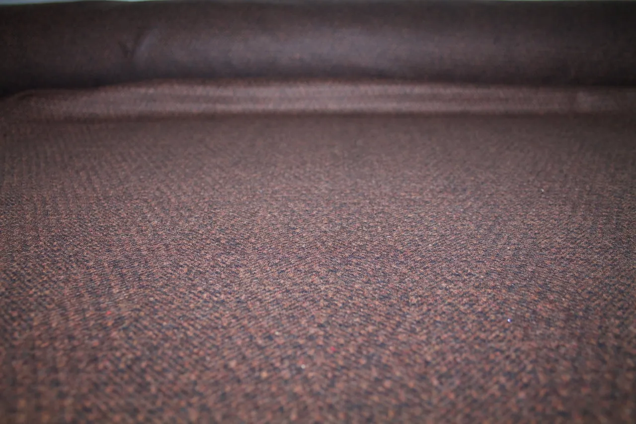 Italian Cashmere-Blend Herringbone Flannel - Brown/Black