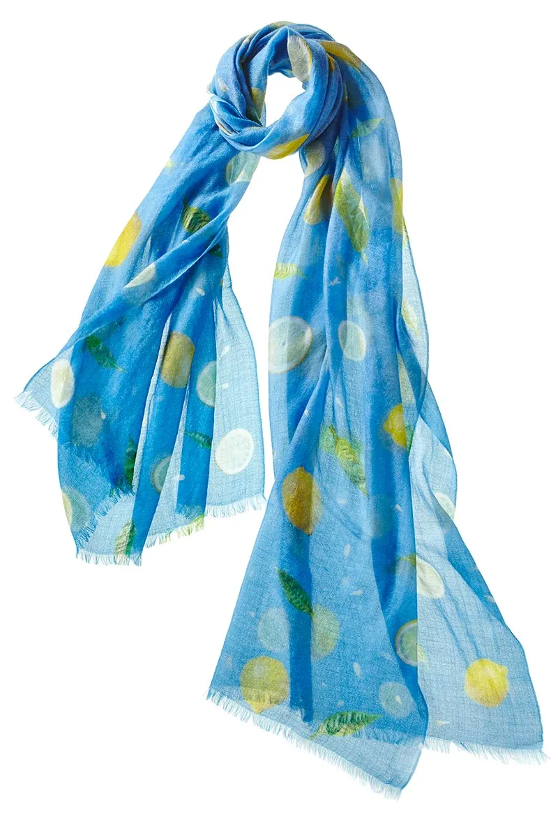 Lemons Scarf - Azure