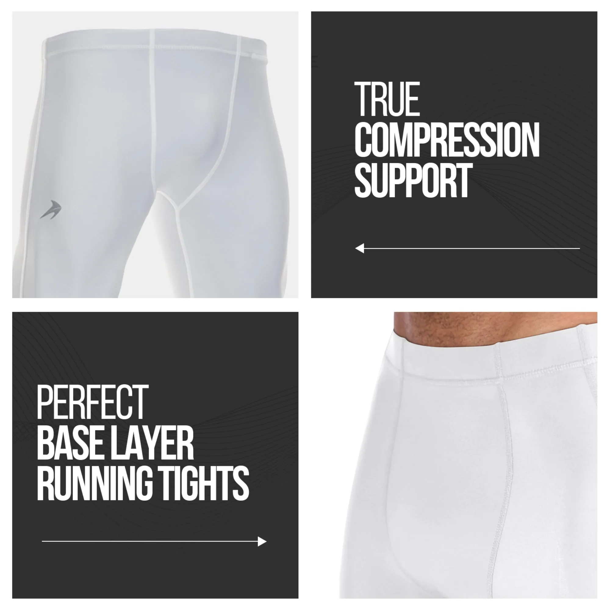 Men's Compression Pants - White