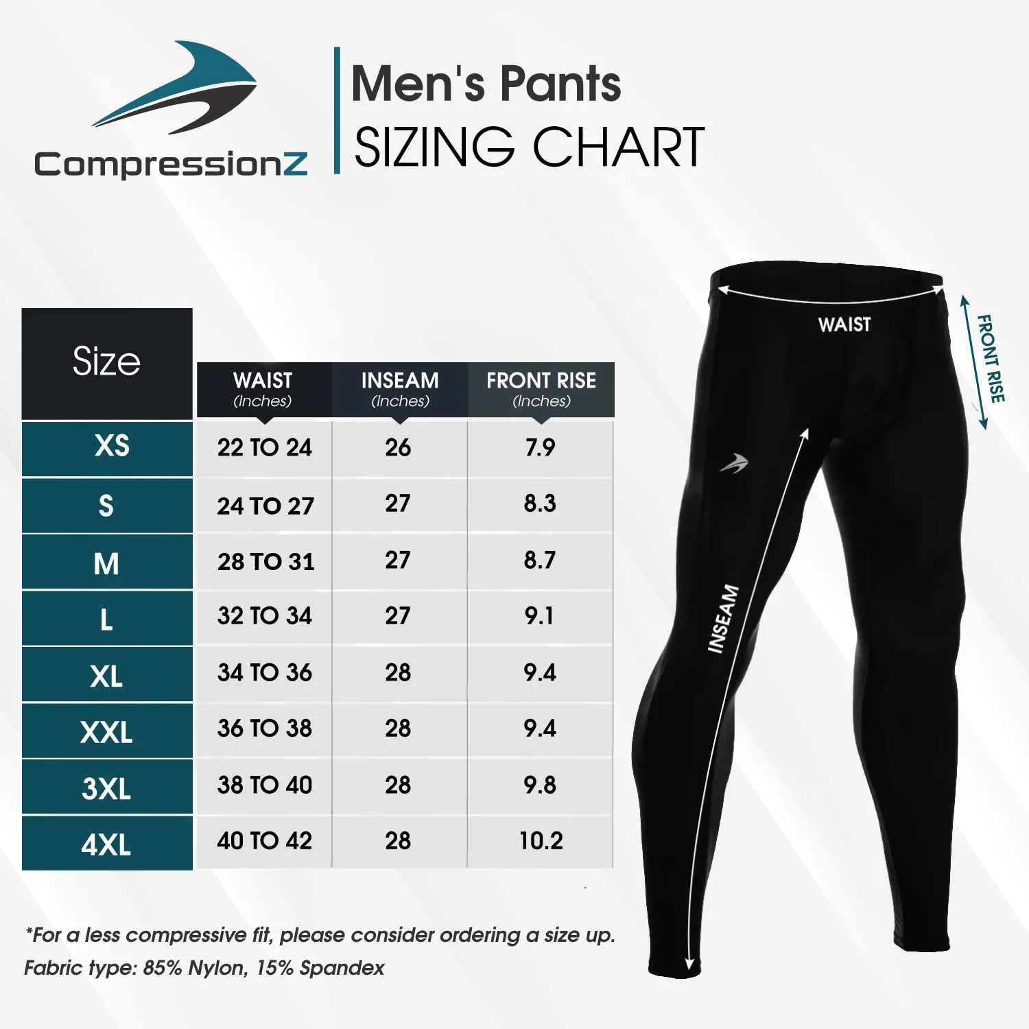 Men's Compression Pants - White