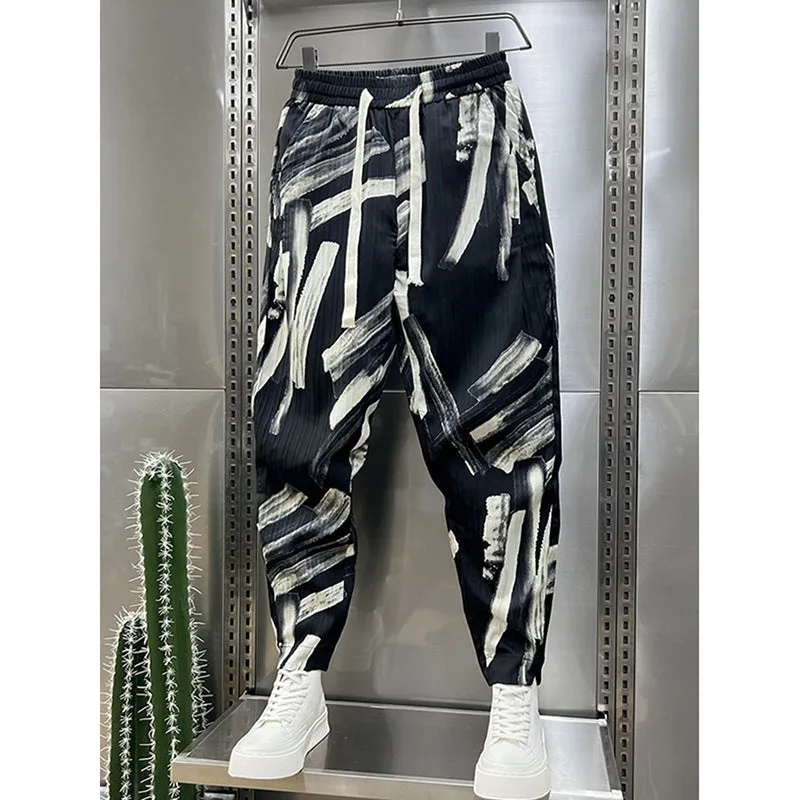 Men's Hip Hop Harem Pants Joggers Elastic Waist Baggy Drop Crotch Sweatpants