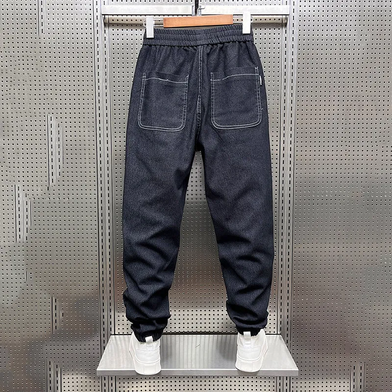 Men's Hip Hop Harem Pants Joggers Loose jeans Elastic Waist Baggy Drop Crotch Sweatpants