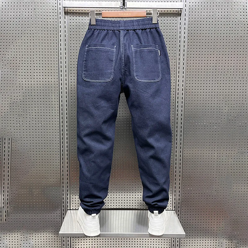 Men's Hip Hop Harem Pants Joggers Loose jeans Elastic Waist Baggy Drop Crotch Sweatpants