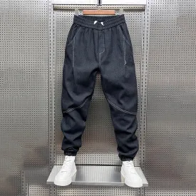 Men's Hip Hop Harem Pants Joggers Loose jeans Elastic Waist Baggy Drop Crotch Sweatpants