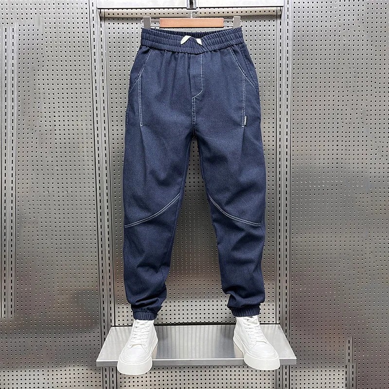 Men's Hip Hop Harem Pants Joggers Loose jeans Elastic Waist Baggy Drop Crotch Sweatpants