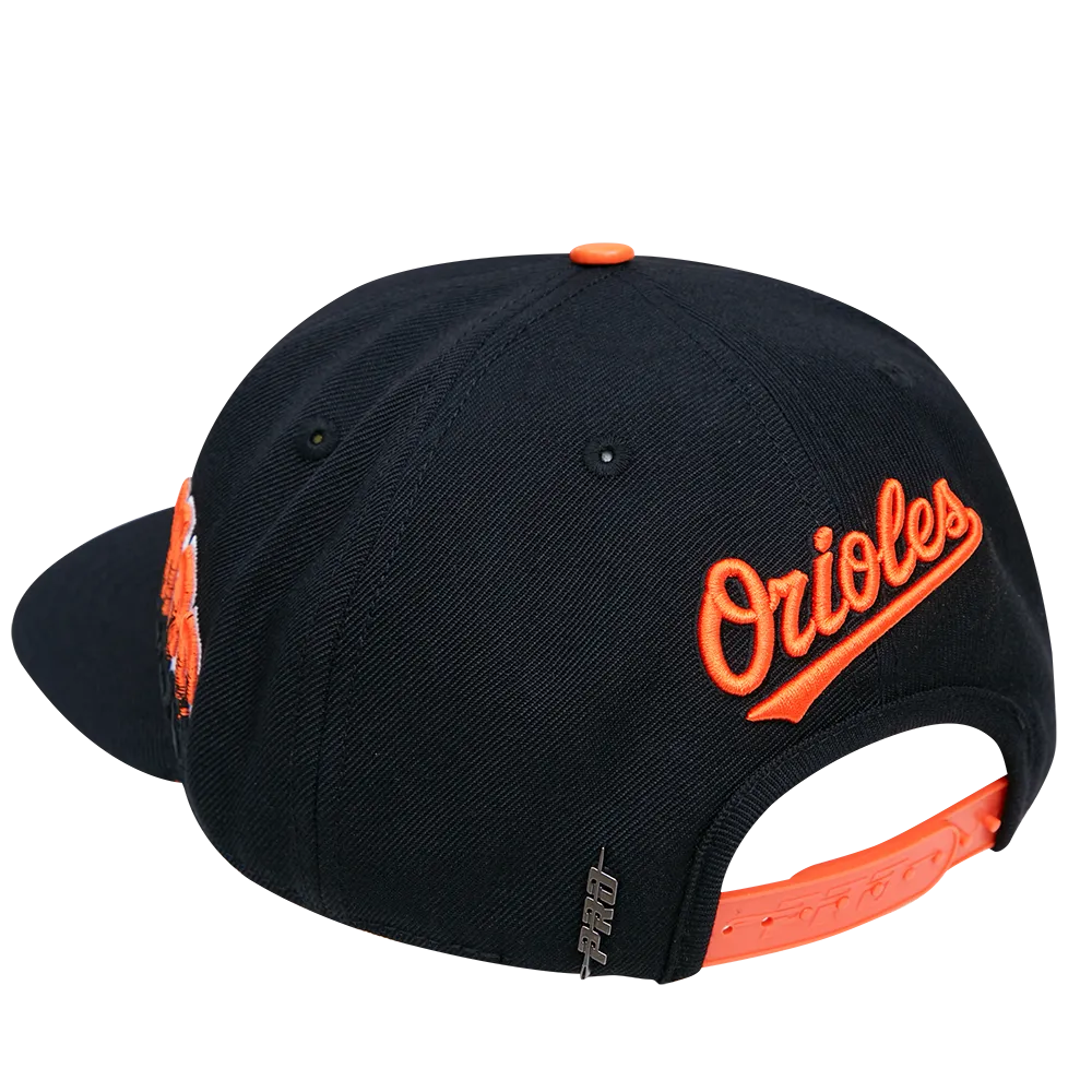 MLB BALTIMORE ORIOLES HOMETOWN WOOL UNISEX SNAPBACK HAT (BLACK)