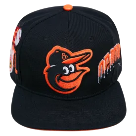 MLB BALTIMORE ORIOLES HOMETOWN WOOL UNISEX SNAPBACK HAT (BLACK)