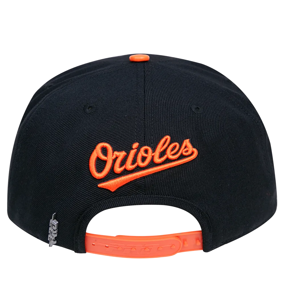 MLB BALTIMORE ORIOLES HOMETOWN WOOL UNISEX SNAPBACK HAT (BLACK)