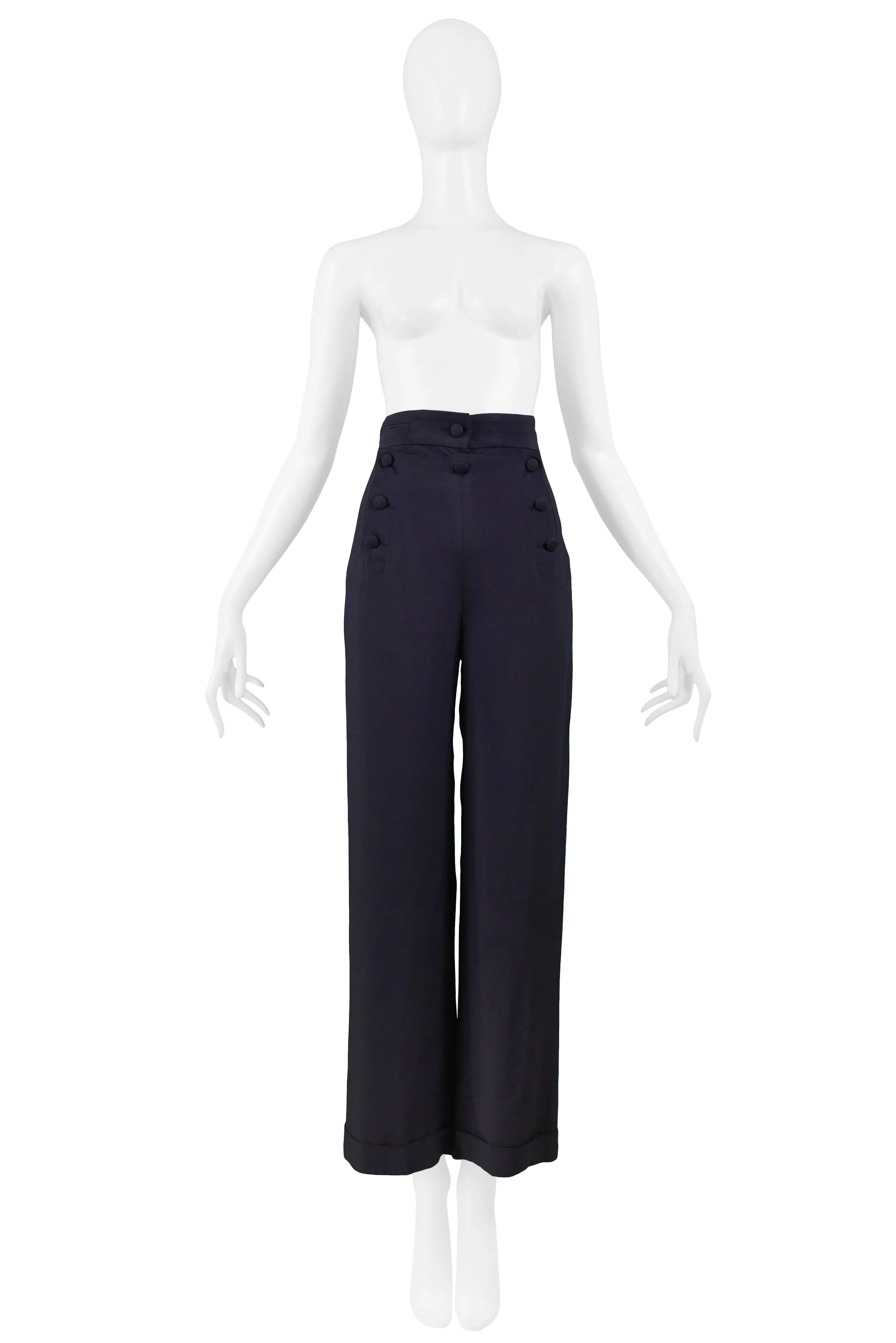 MOSCHINO NAVY SAILOR PANTS 1985