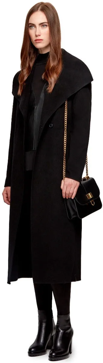 MURMU DOUBLE FACE LONG WOOL COAT WITH BELT