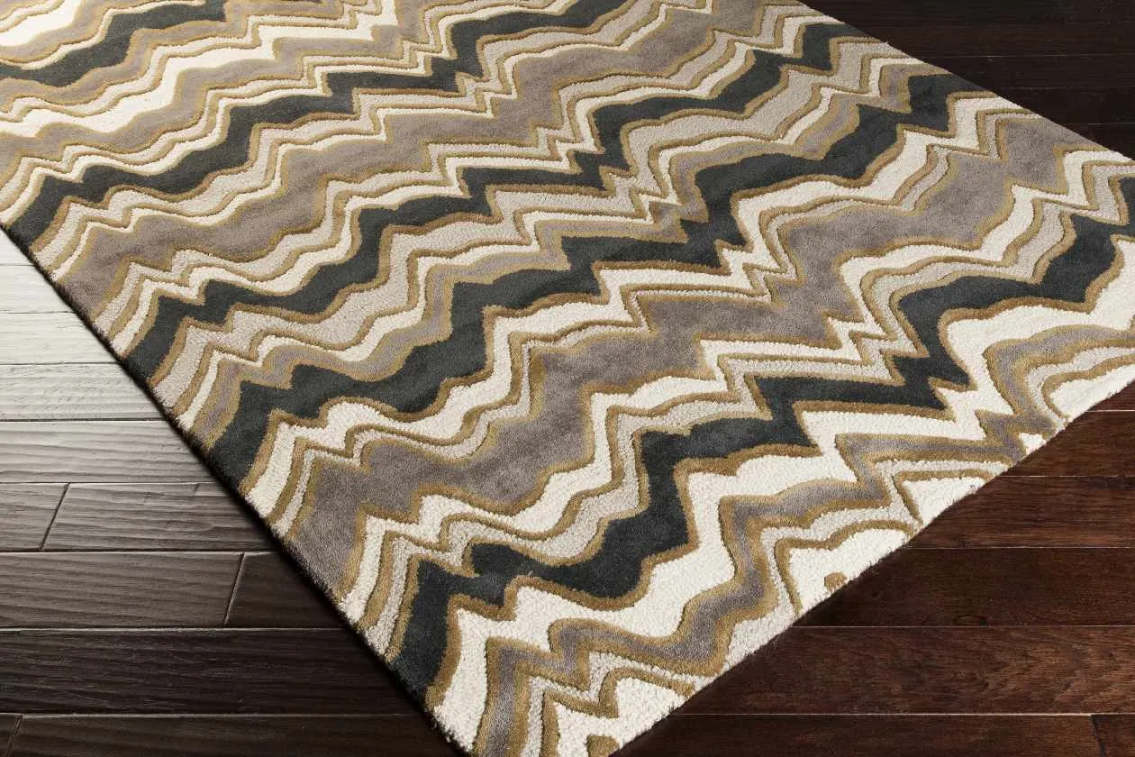 Nacha Modern Brown Area Rug