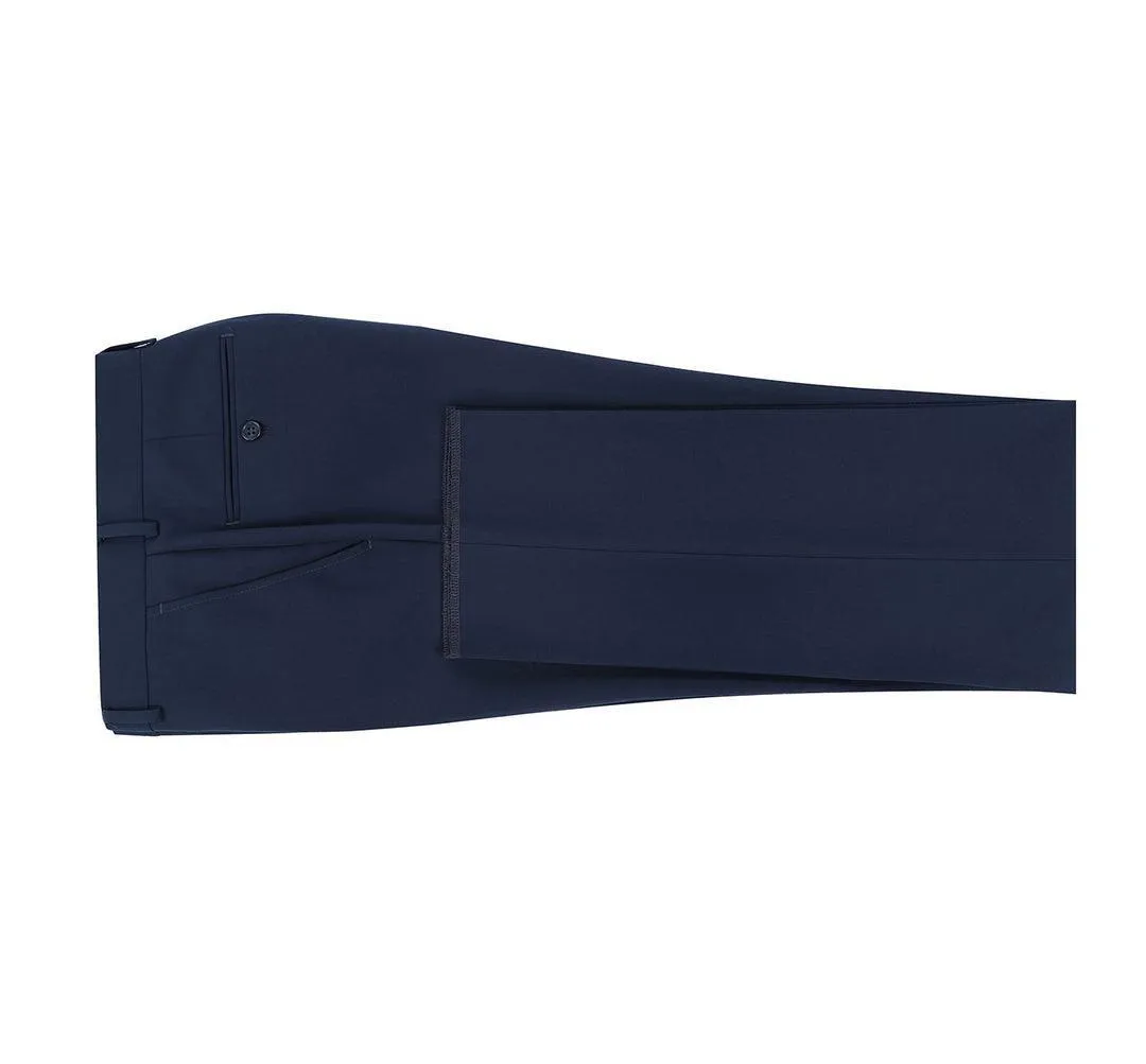 Navy Flat Front Pants