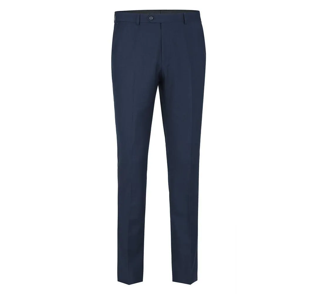 Navy Flat Front Pants