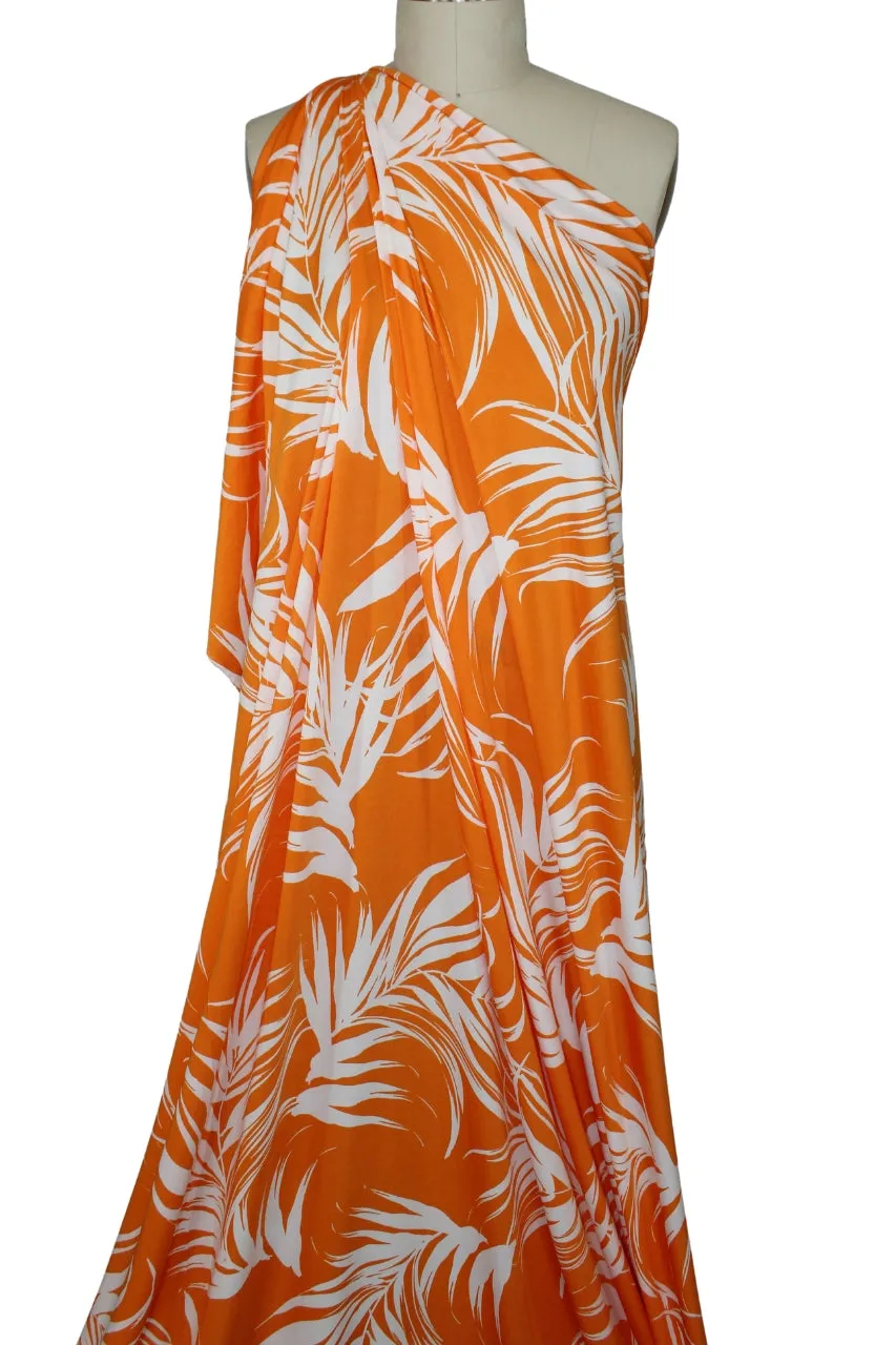 Palm Leaf Impressions ITY - Tangerine/White