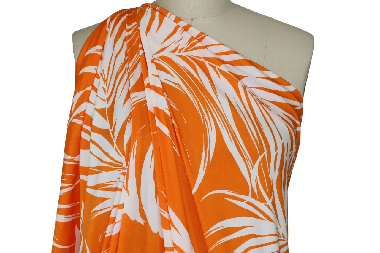 Palm Leaf Impressions ITY - Tangerine/White