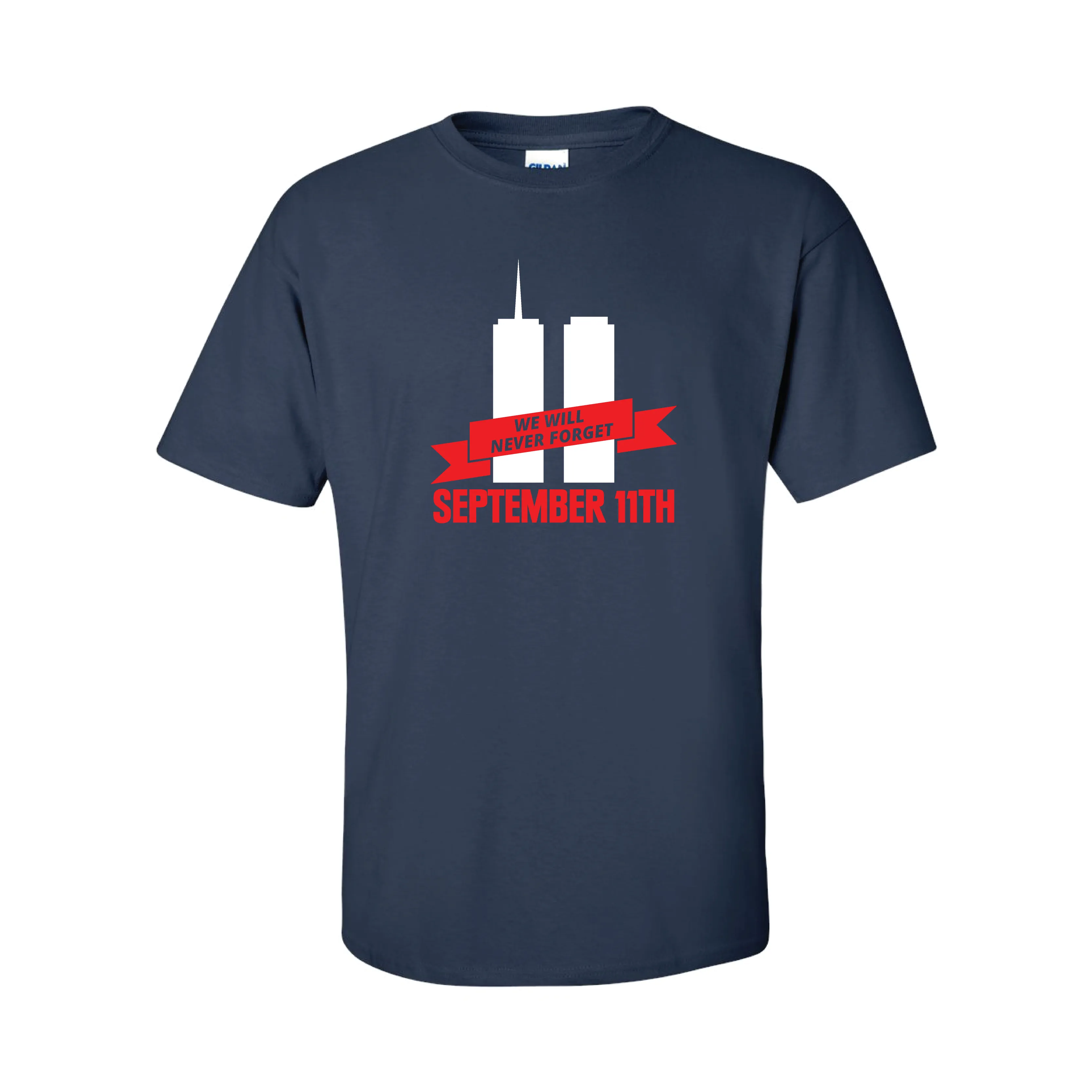 "9/11 Banner Design", Firefighter Memorial T-Shirt