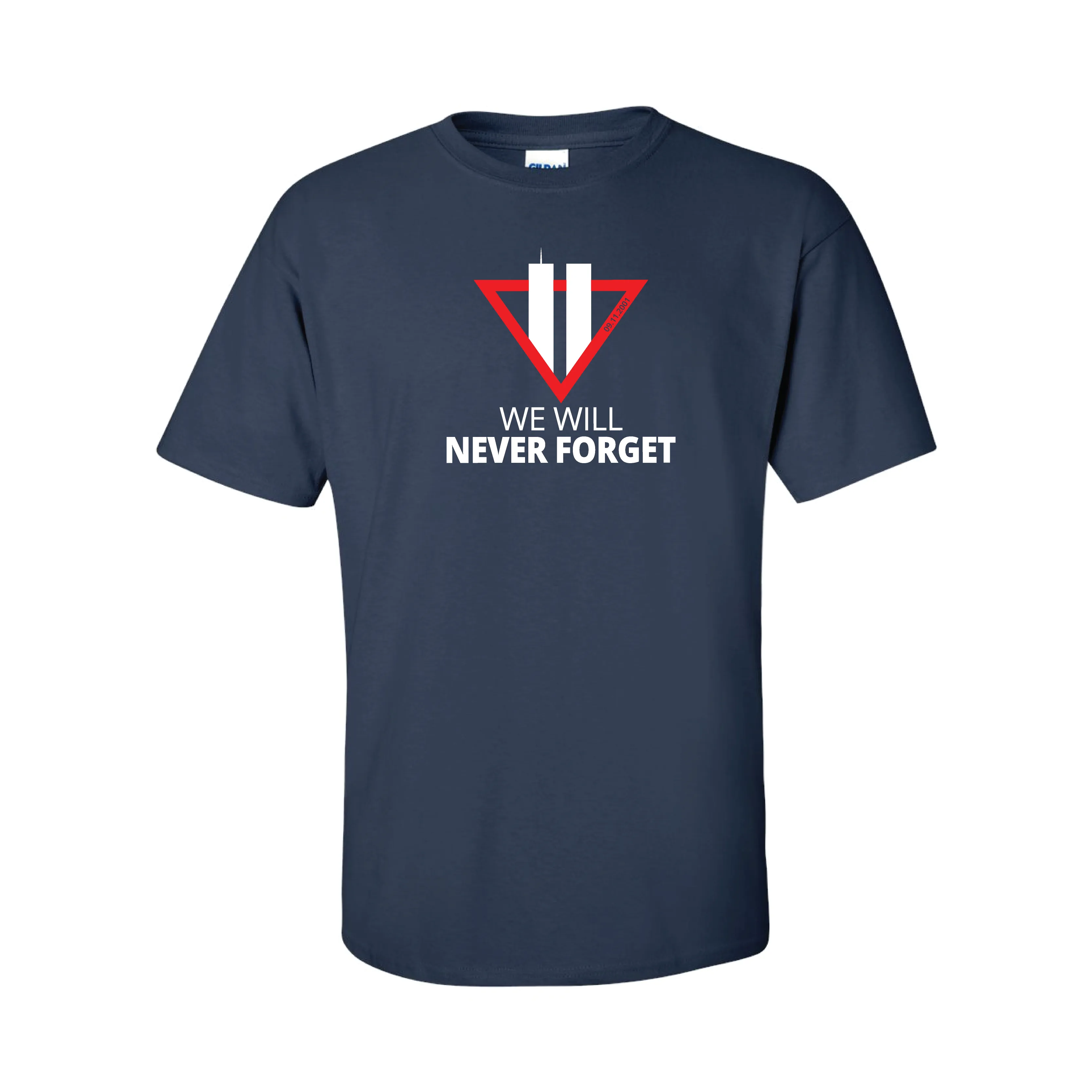 "9/11 Triangle Design", Firefighter Memorial T-Shirt