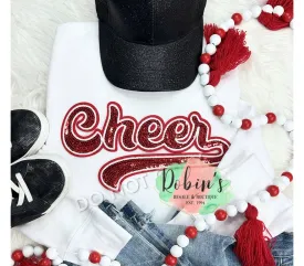 Red Cheer Sequin Patch Sweatshirt