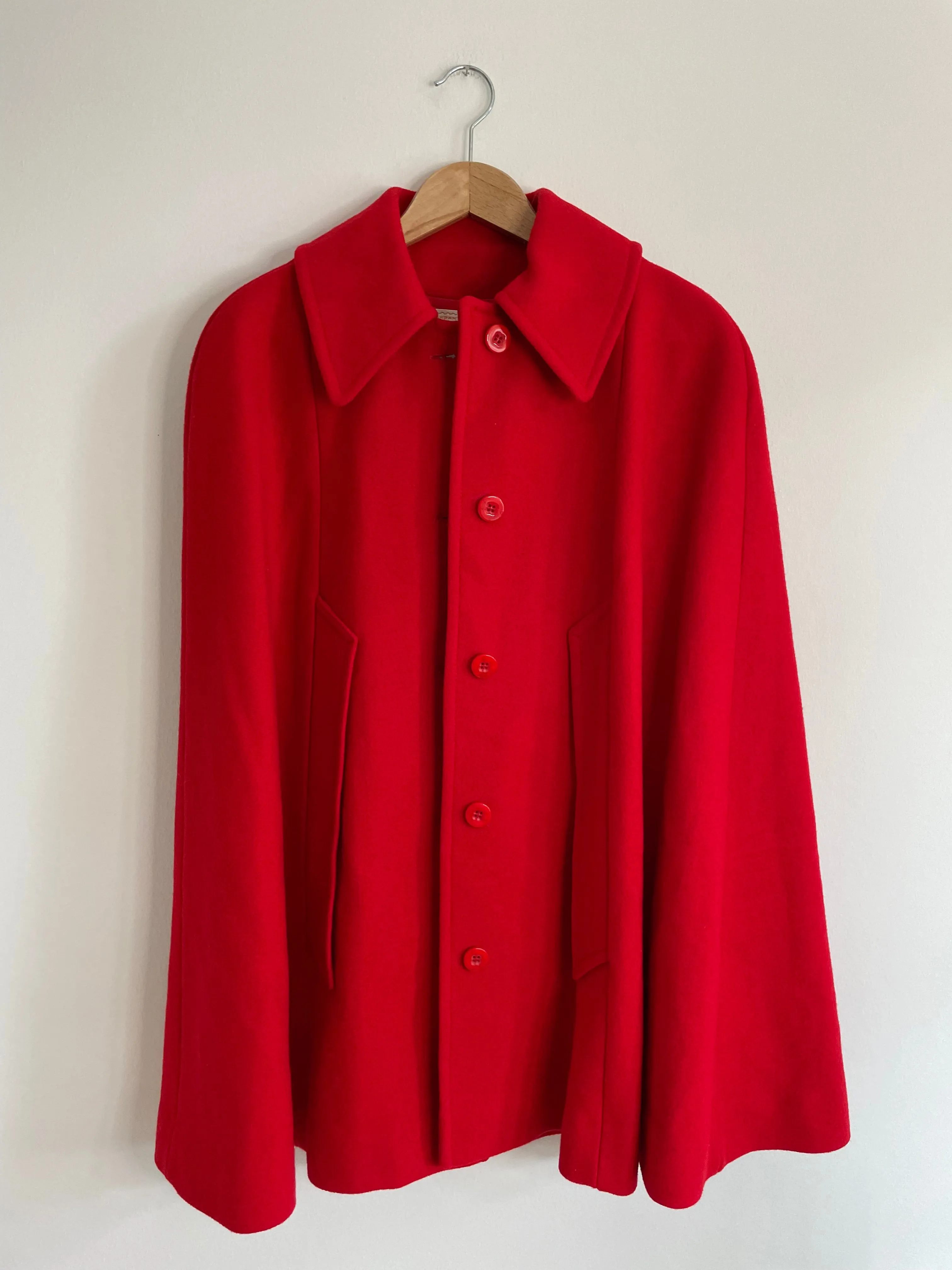 Red Wool Cape