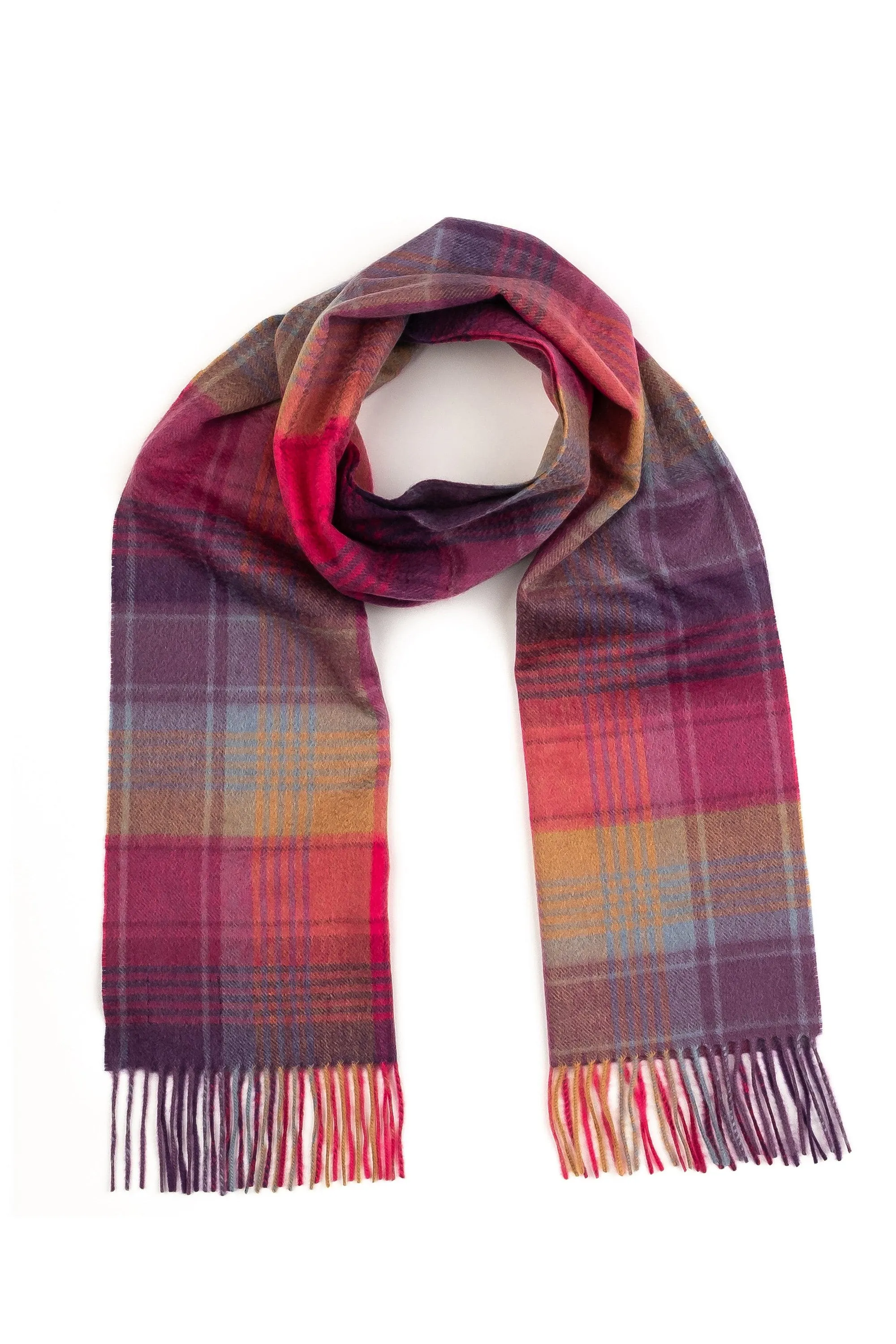 Repeat Edge Cashmere Wide Scarf - Pink