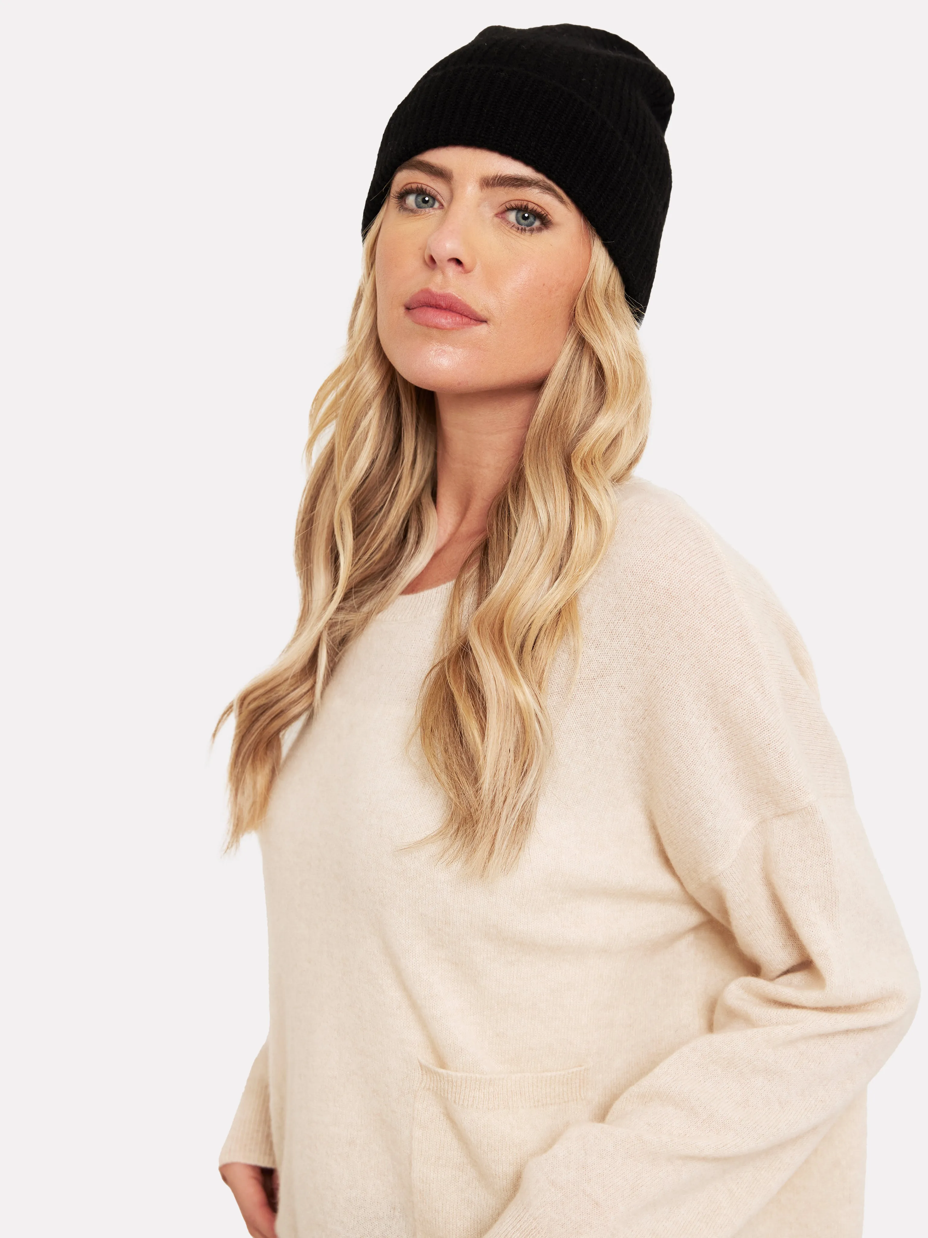 Rose Cashmere Beanie