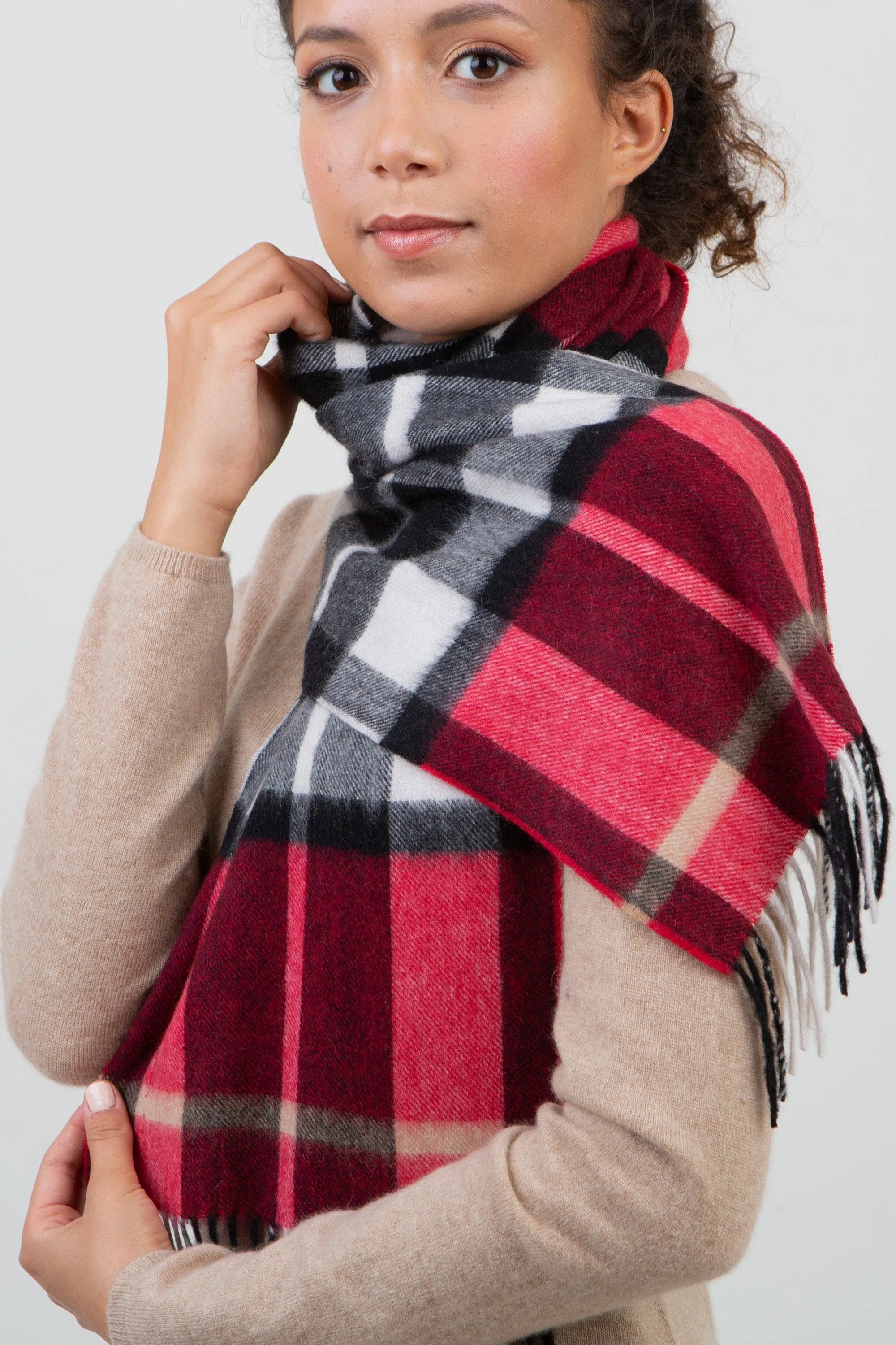 Scotty Thompson Cashmere Scarf - Chinese Red