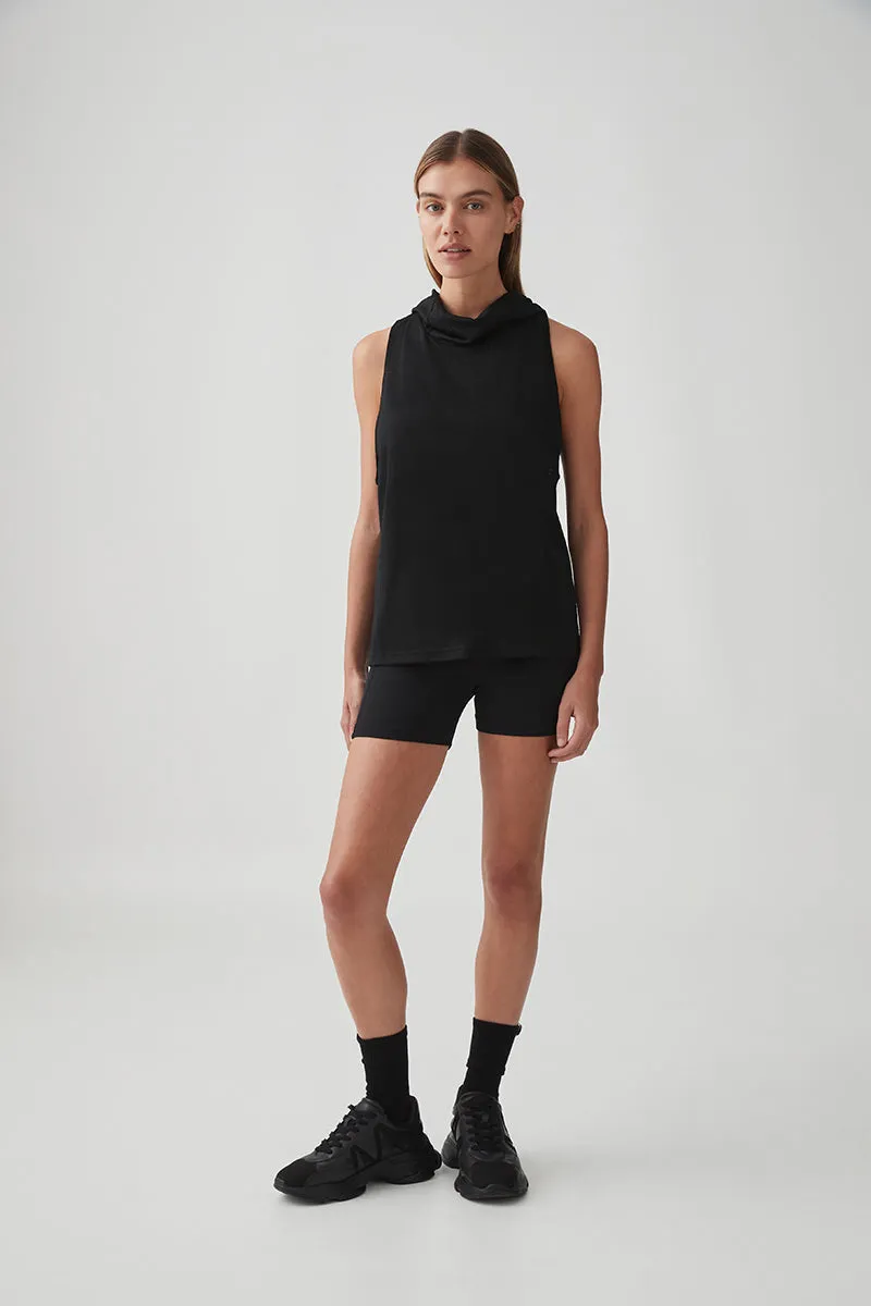 Sleeveless Merino Wool Hoodie 450