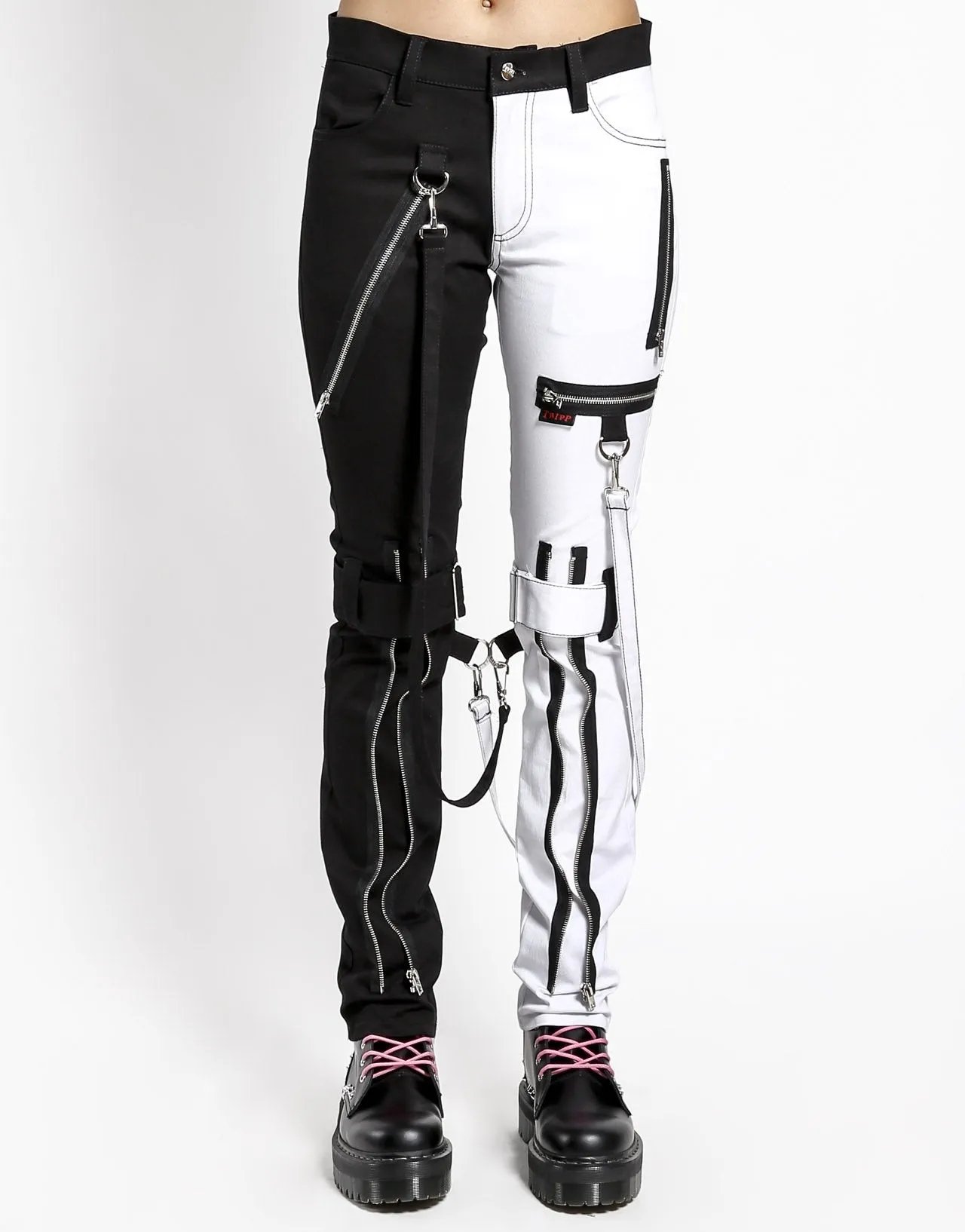 SPLIT LEG BONDAGE PANT WHITE