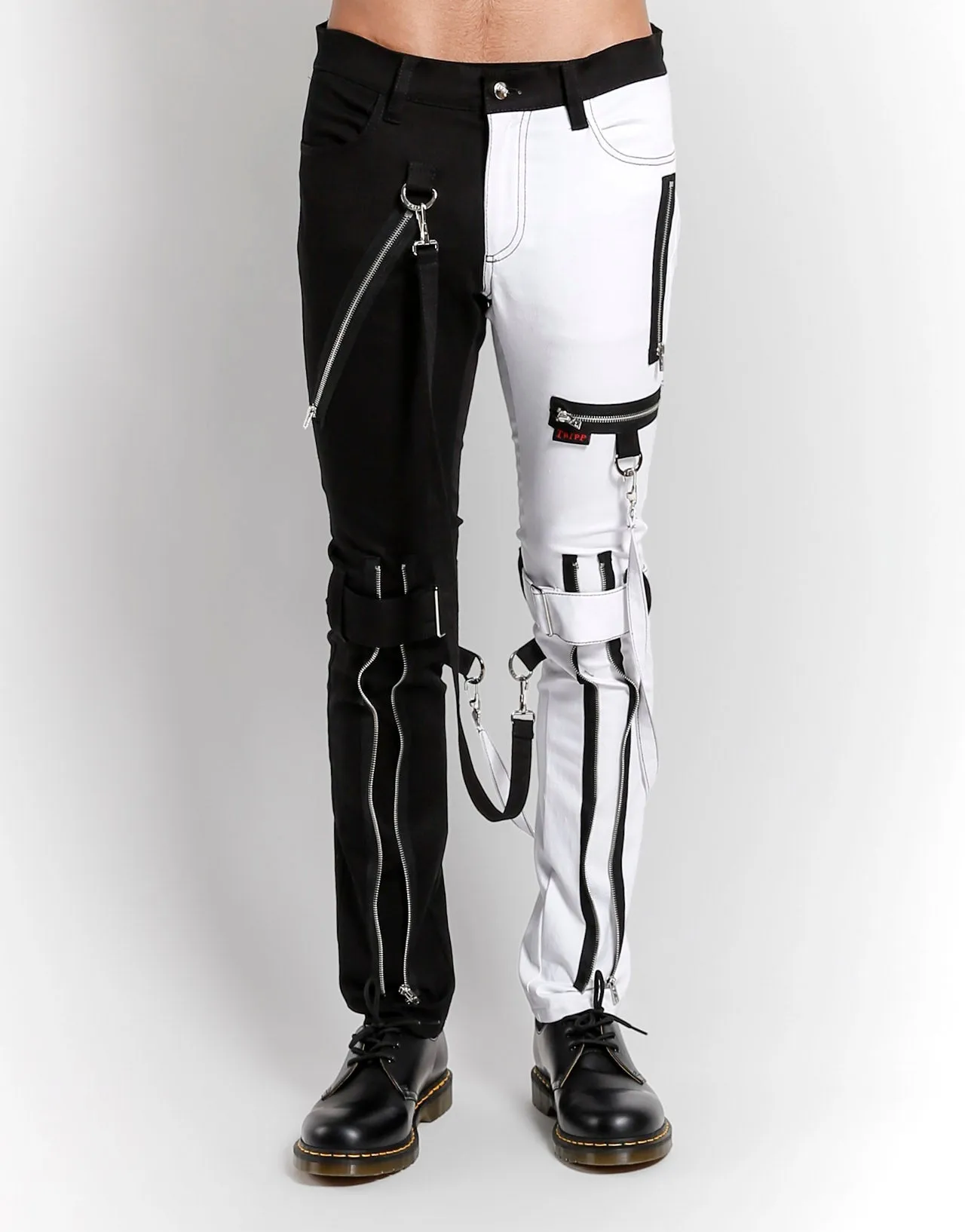 SPLIT LEG BONDAGE PANT WHITE