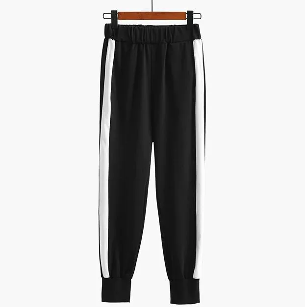 Sport Styl Side White Line Long Elastic Pants