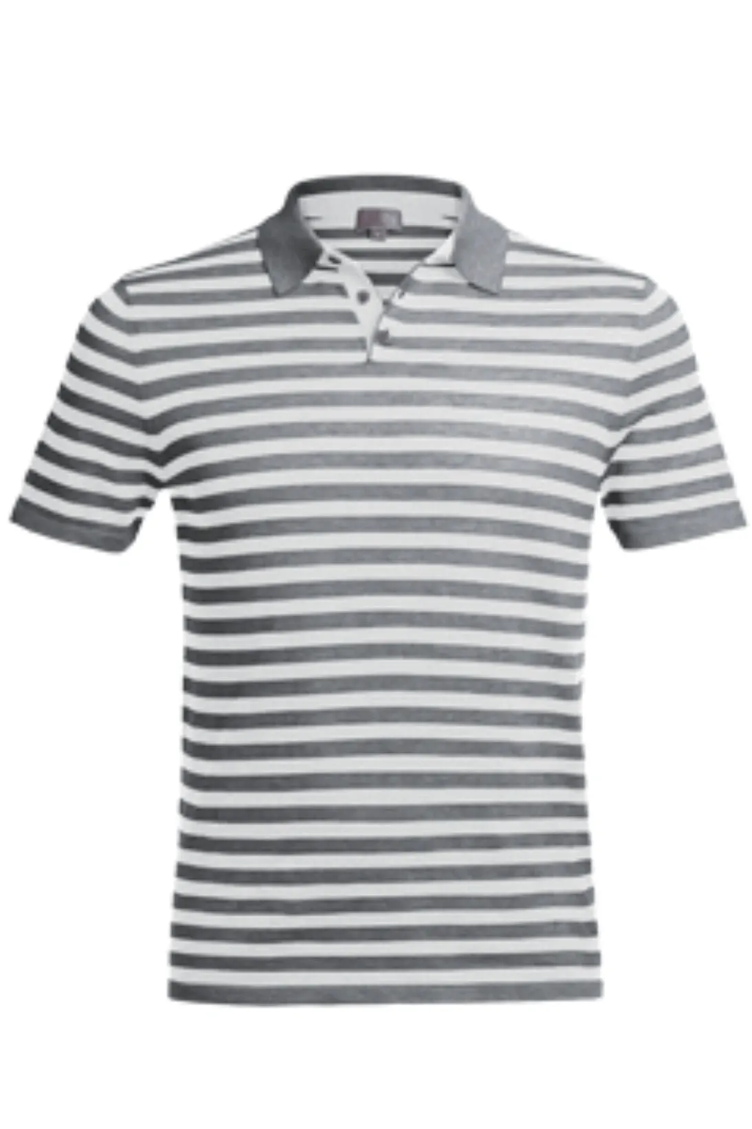 STRIPED COTTON CASHMERE POLO