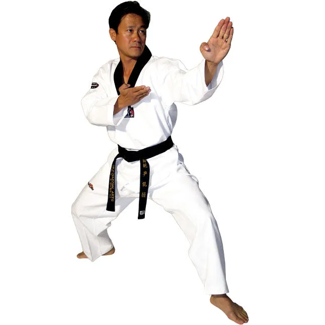 Tae Kwon Do Uniform - Elite V-Neck Black Trim