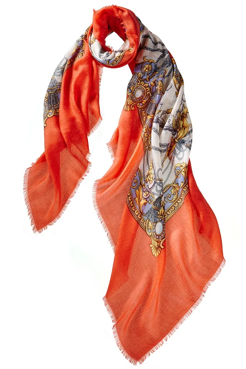 Tassels Scarf - Persimmon