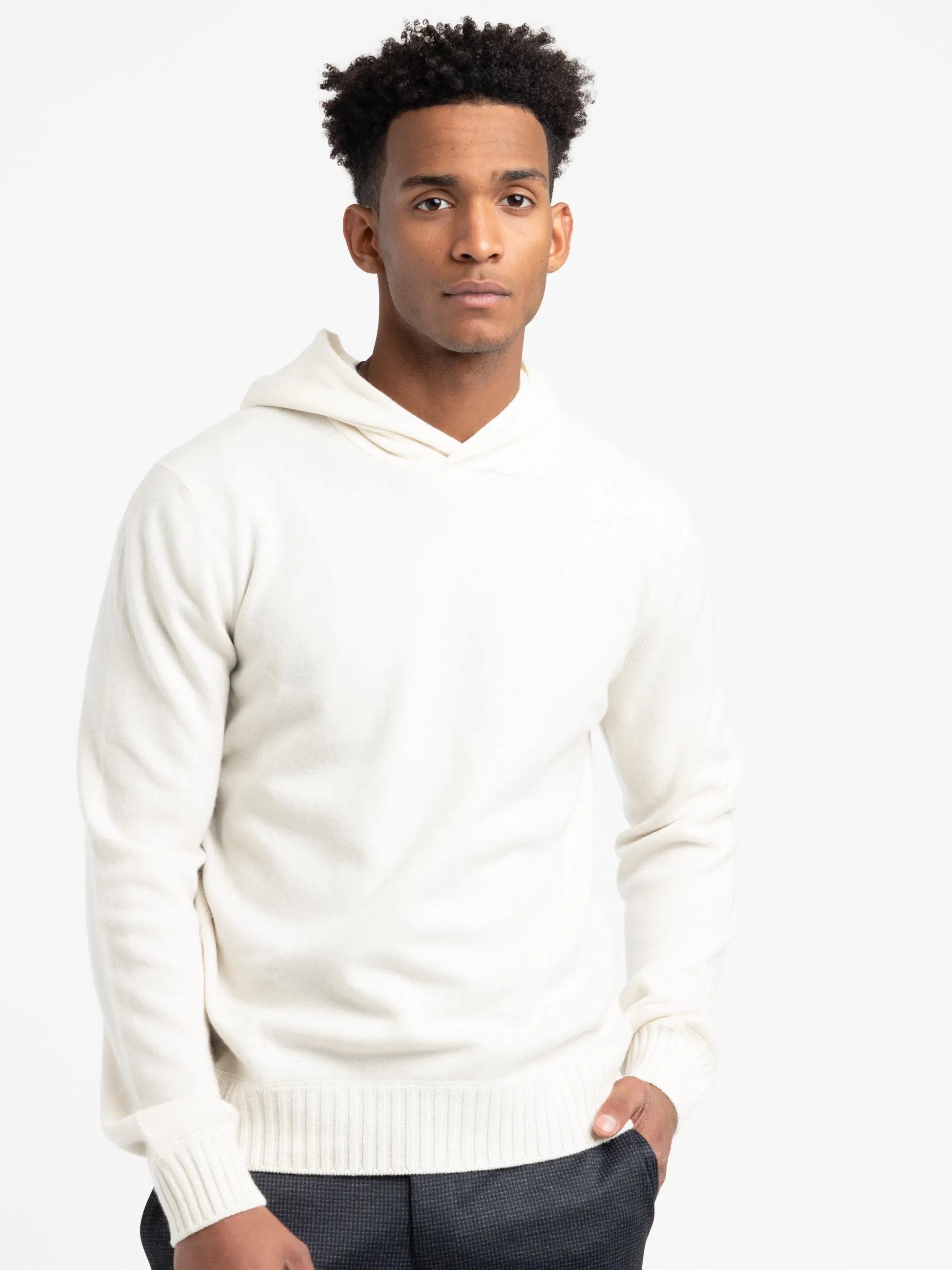 White Hooded Sweater