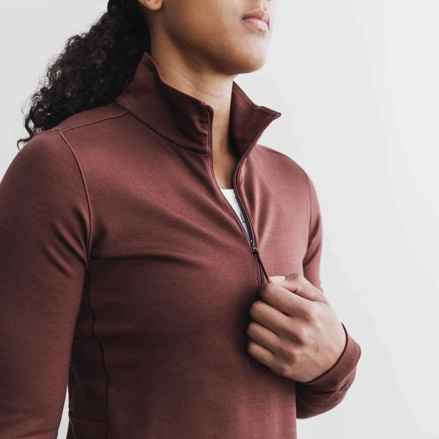 Women's Blended Merino Wool 1/4 Zip